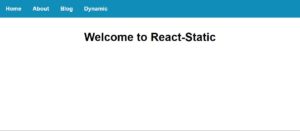 React Staticのテストサイト